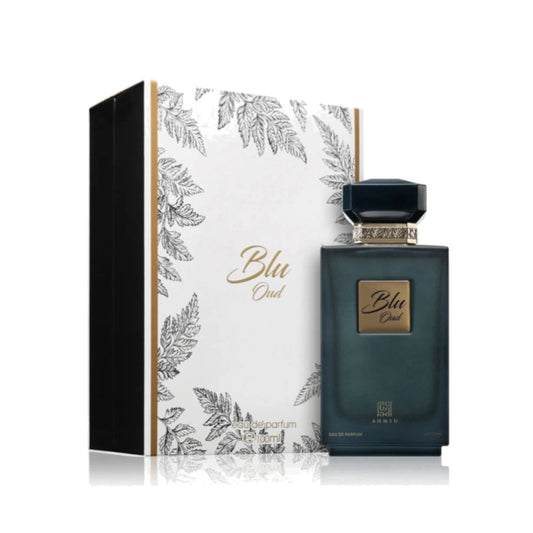 Blu Oud 100ml Outer Box by Ahmed Al Maghribi