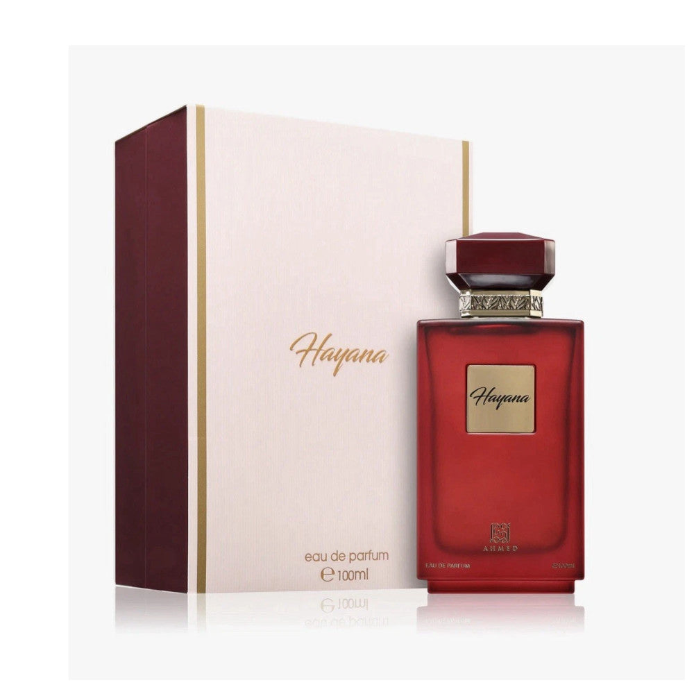 Hayana 100ml EDP by Ahmed Al Maghribi Box & Bottle