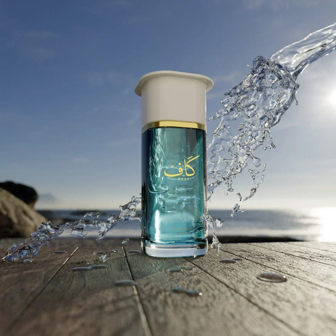Kaaf 100ml EDP by Ahmed Al Maghribi Bottle on Beach