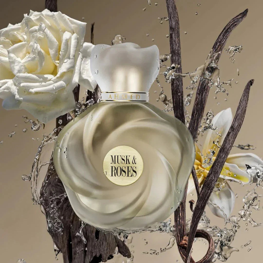 Musk & Roses 75ml EDP by Ahmed Al Maghribi Bottle Art Work