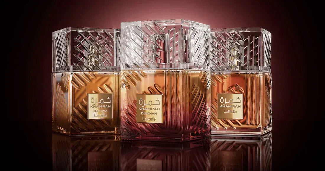 Lattafa Khamrah, Khamrah Qahwa and Khamrah Dukhan compared at Scentorium