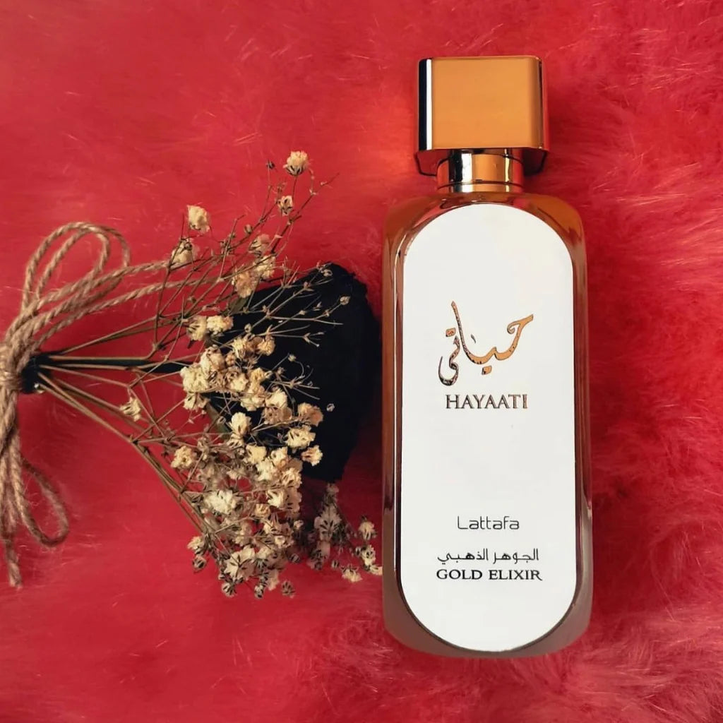 Hayaati Gold Elixir – Lattafa EDP bottle