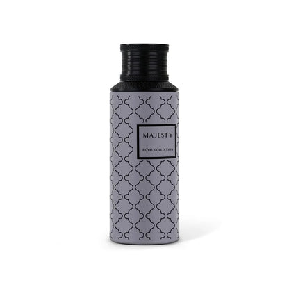 Majesty EDP by Maison Asrar – silver geometric bottle, front view