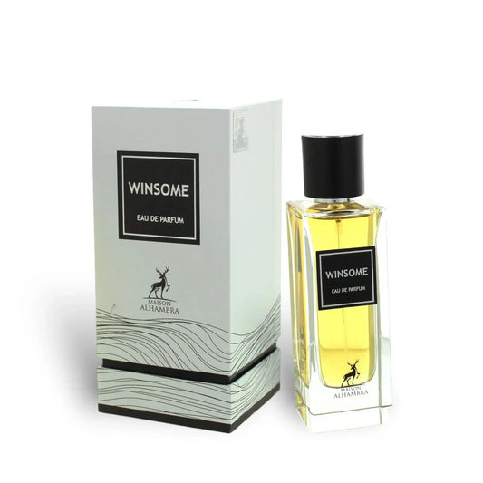 Winsome perfume bottle and its box
